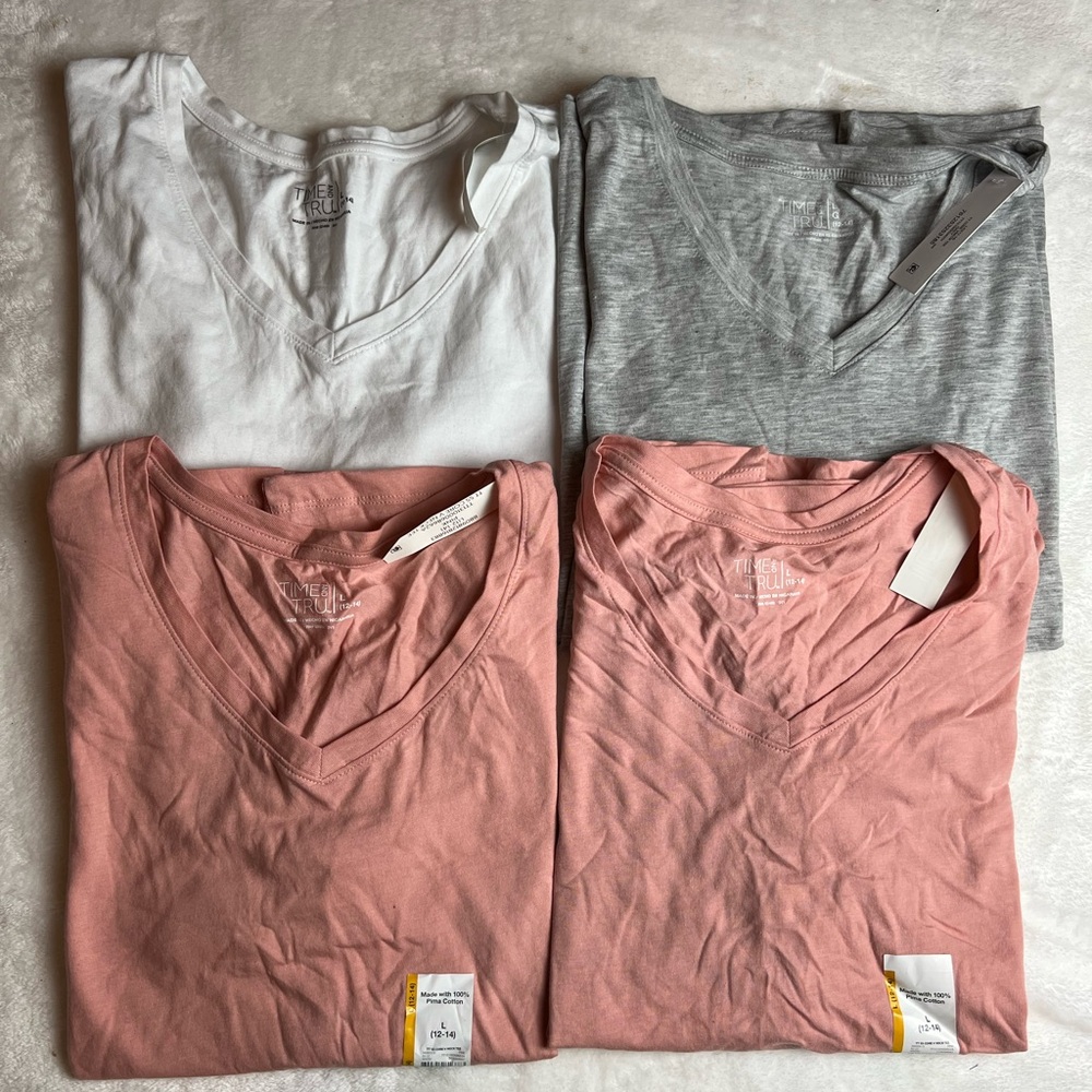 Time and Tru V-Neck T-Shirt Bundle